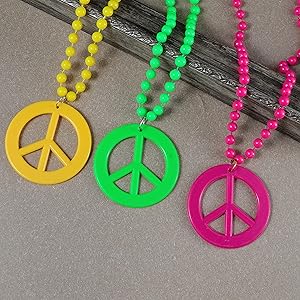 VVV☆PEACE PENDANT BEADS NEACKLACE PEACE PENDANT BEADS NEACKLACE - VVV | 60% - Asian Fashion